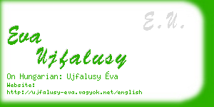 eva ujfalusy business card