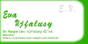 eva ujfalusy business card